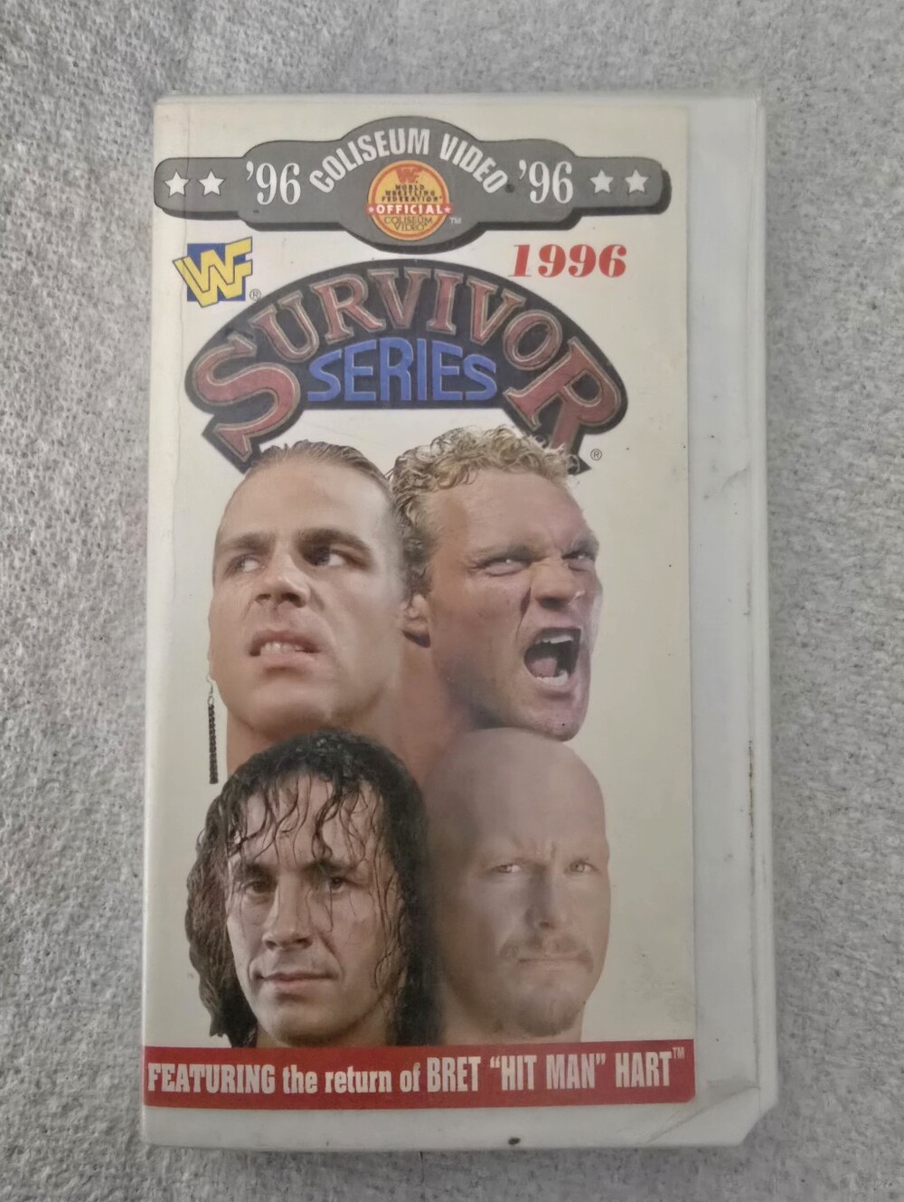 Vintage WWF Survivor Series 1996 VHS Coliseum Video Stone Cold Bret Hart Wrestli